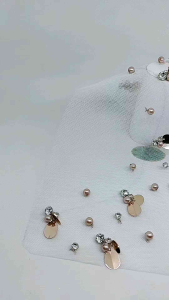 payet rangkai mutiara || payet rangkai Sequin bulat/daun || payet rangkai swarosky resin || Aksesoris payet rangkai wanita