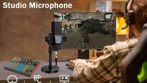 Skerei K300 Live Sound Card Voice Changer Multiple Sound Effects For Live Streaming Broadcast Karaoke Recording