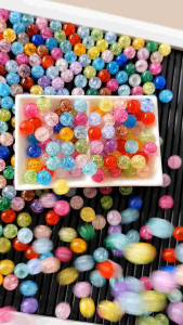 15 Gram Manik Bulat Batu Pecah / Retak Berbagai Macam Warna Kualitas Premium