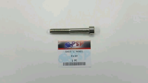 Baut L Nikel 8 x 60 (Harga Per 1 PCS) - Pitch Bolt Baud 12 Ukuran Drat 8 mm M8 Kunci L 6 Panjang 60mm Ulir Kanan