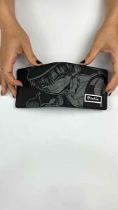 LUBIE Dompet Lipat Pria Kanvas x Kulit Pu Anime