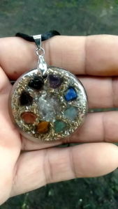 PENDANT 7 CAKRA ORGONITE SCALAR ENERGY ART VERSION