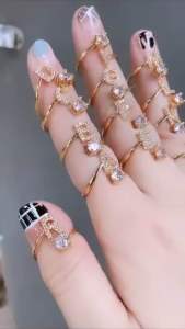 Cincin Dewasa Huruf Inisial Permata Satu Xuping CXB135