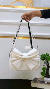 Tas selempang wanita bahan kulit sintetis pita besar 1126