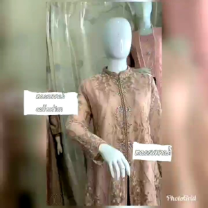 Stelan Kebaya Tunik Mewah//Kebaya Tille Payet Mutiara//Kebaya Shanghai Busui// Kebaya Wisuda Pesta