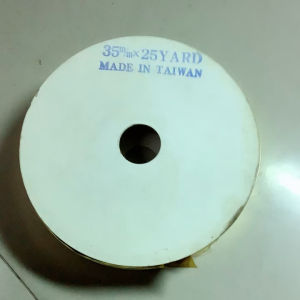 เก่าเก็บ-ยังไม่ได้ใช้งาน ริบบิ้นขอบลวด สีทอง 35mm 25หลา ริบบิ้น โลหะขอบลวด สีทอง หน้ากว้าง 35mm