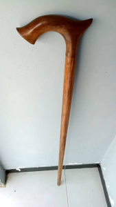 tongkat jalan kayu kelor emas motif cula premium C05