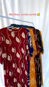 Daster Batik Lengan Panjang Longdress Baju Santai Wanita Murah Grosir