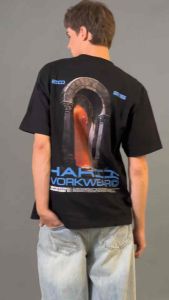 Hakii เสื้อยืด คอกลม สีดำ Heavy Cotton 100% Oversized Black T-Shirt