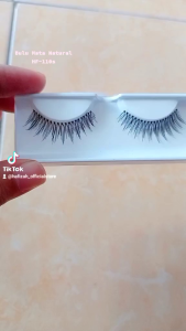 Bulu Mata Palsu Natural Short 10mm Hf110s Isi 1 Pasang 1Pcs Gratis Tutup Mika Bulumata Extension