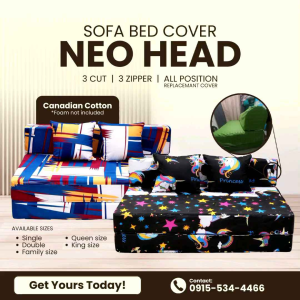 sofabed cover 3cut (FULLY ZIPPER) (NEO HEAD) all size avaiable canadian cotton
