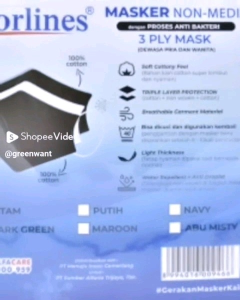 Scorlines Masker Kain Non Medis Ear Loop 3 Ply