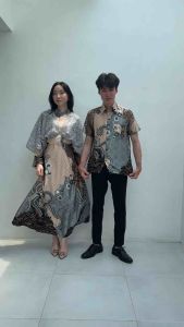 F525 Dress Wanita Batik Couple Kemeja Lengan Panjang Batik Bahan Premium