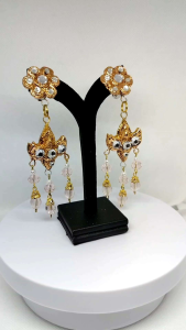 เครื่องประดับไทยต่างหูโรสโกลด์