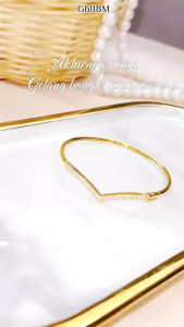 Gelang Bangle Fuji Permata Zircon & Perhiasan Lapis Emas 18k