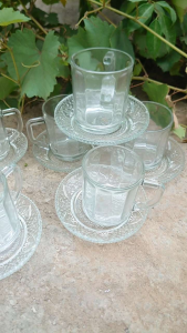 murah!!! paket cangkir kopi bahan kaca tebal 12pcs