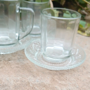 Paket Cangkir Kopi Bahan Kaca Tebal 12Pcs/Gelas Kopi