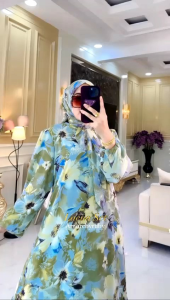 gamis one set gamis cerruty gamis+hijab amorebyruby edisi laena dress