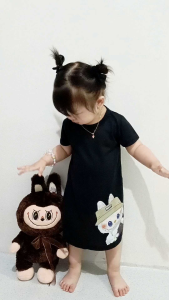 Daster Anak Perempuan Usia 2-16Tahun Motif Labubu Terbaru
