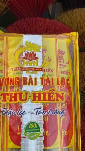 Hương bài tài lộc Thu Hiền chính hãng dài 38cm đậu tàn trắng đậu tài lộc