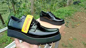 terbaru-sepatu dinas PDH OUTSOLE TEBAL 4-5cm kulit sapi
