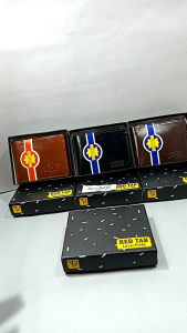 Dompet Kulit Asl 4 Ruang/Dompet Lipat Kulit Pria Tegak 3 Dimensi