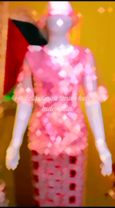 SETELAN ROK TENUN ATASAN BROKAT PINK