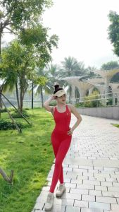 Bộ Jumpsuit Nữ Tập Gym Yoga Aerobic Cao Cấp Mint Sportswear Chất Vải Poly 2 Da Co Giãn Đa Chiều