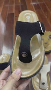 Dép xỏ ngón KERA đế bệt da lộn dễ đi hót