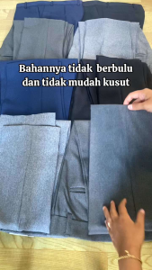 Celana Formal Pria Slimfit Hitam & Celana Kantor Bahan