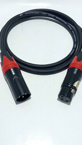 KABEL AUDIO XLR MALE TO FEMALE 3 PIN GOLD KABEL DT ORIGINAL SERABUT TEMBAGA LOW NOISE SANGAT LENTUR