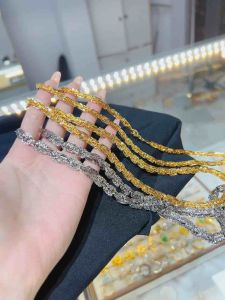 Dây chuyền xoắn vuông 4d nam nữ nhiều kích cỡ italy Kami trang sức sỉ