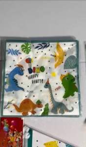 Kids Dino Birthday Party Essential Pack - Eco-Friendly Disposable Cutlery Set with Dinosaur Print Plates Cups Napkins and Tablecloth