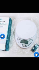 Cân Tiểu Ly Điện Tử Nhà Bếp Mini Định Lượng 1g - 5Kg Làm Bánh Độ Chính Xác Cao Tặng Kèm 2 Pin AAA