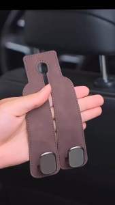 ที่แขวนของหลังเบาะรถยนต์ ที่ห้อยของ ตะขอหนังสำหรับแขวนในรถยนต์ยนต์