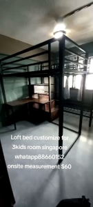 Loft bed customize/bunk bed customize/3kids room bed frame customize singapore