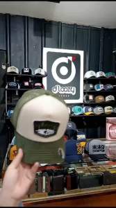 DLOOZY Topi Jaring Corduroy Visor Pendek Army Cream DLZTC-ACA