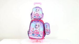 kids Trolley school Bag 3in1 3Dcartoon 16inch boy and girl
