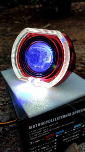 biled projie lampu depan engel eyes biled bacgrond merah 4.5 inch