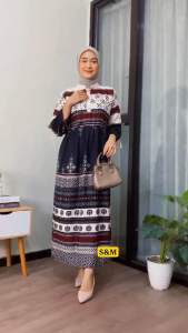 Gamis Dewasa Terbaru 2025 Viral Kekinian Bahan Rayon Premium Dress Wanita Terbaru Gamis Motif Terbaru 2025 Viral