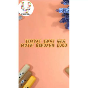 [UNIKUSUKA] Kotak Sikat gigi Portabel Motif Beruang / Tempat sikat gigi portable Travelling toothbrush case