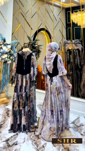 NEW SHR MAXI DRESS SET HIJAB CERUTY FULL PURING 100% SHR