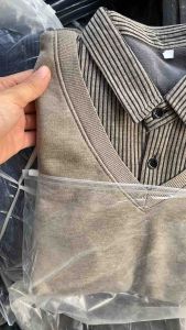 Áo len cổ sơ mi hàng lót lông dày ấm sang trọng lịch sự cho bố