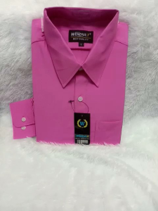 Wendya.T Kemeja Formal Reguler Warna PINK FANTA✓Kemeja Pria Polos Lengan Panjang