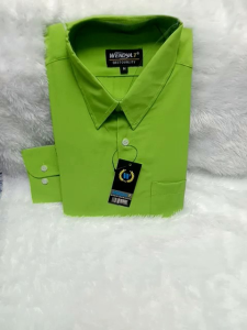 Wendya.T Kemeja Formal Reguler Warna HIJAU DAUN ✓Kemeja Pria Polos Lengan Panjang