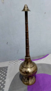 Pajangan Tempat Cucur Air Mawar & Tepung Tawar Tinggi 30cm Bahan Kuningan Tahan Lama