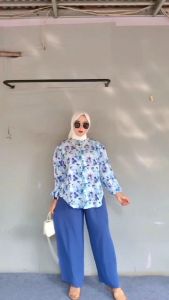 Bisa Cod / Set Motif Terbaru / Setelan Crinkle Mode Kekinian Gratis Ongkir