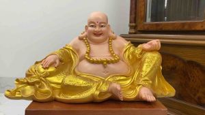 Tượng Phật Di Lặc cao 23cm rộng 40cm