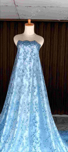 Kain Brokat Tile Motif Bunga Daisy & Harga per Setengah Meter