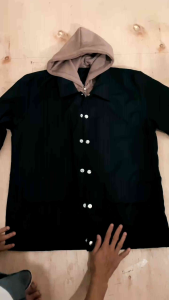 JAKET HOODIE PRIA BERKERUDUNG FLACE TEBAL TAHAN ANGIN MUSIM DINGIN